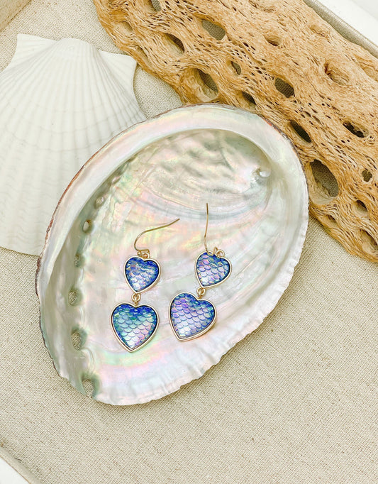 Ice Dragon Heart Earrings