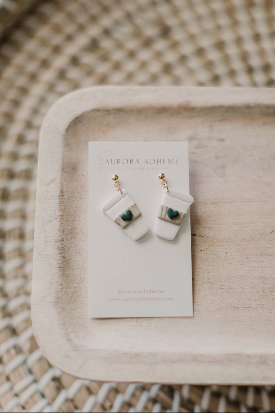 I Like You A Latte Clay Earrings