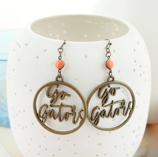 University of Florida Vintage Script Earrings