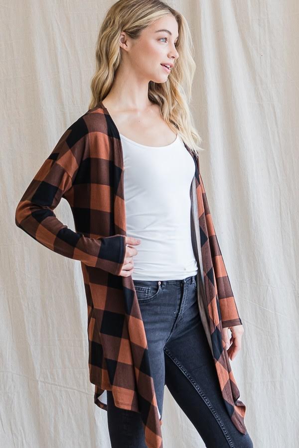 Caiti Buffalo Plaid Cardigan