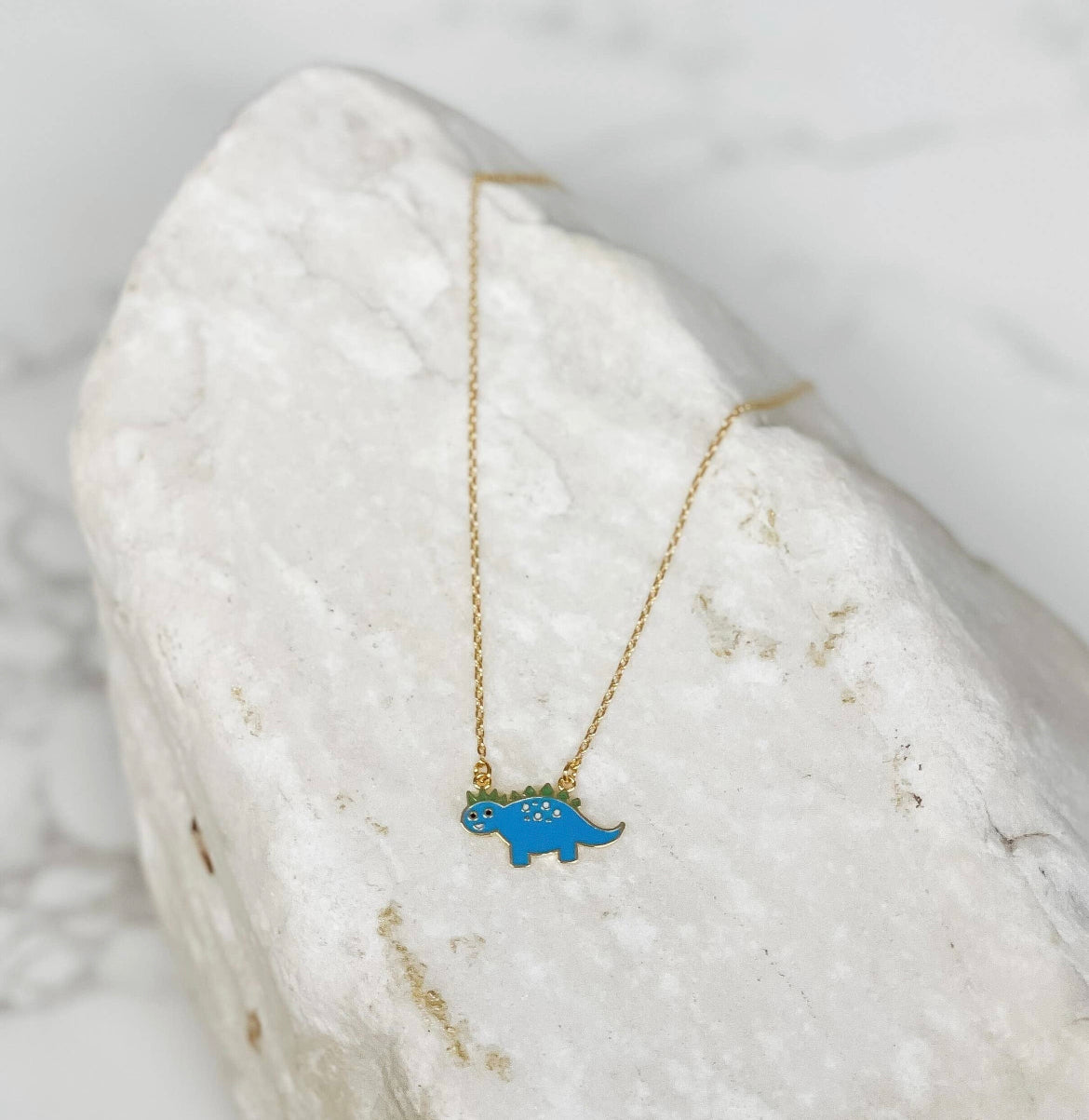 Darling Dino Enamel Necklace