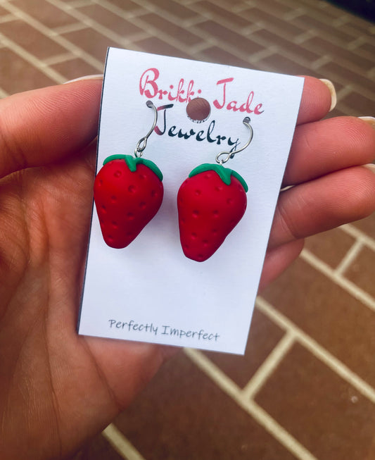 Brikki Jade Strawberry Season Earrings