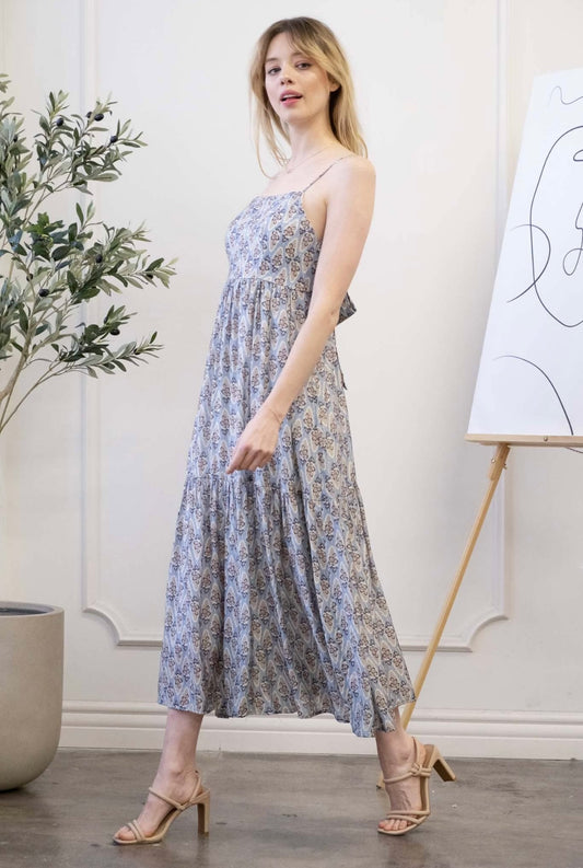 Bluebird Tie Back Midi Dress
