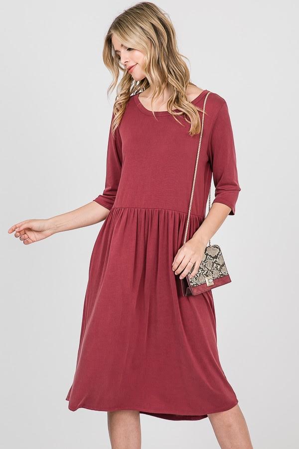 Gracie 3/4 Sleeve Dress