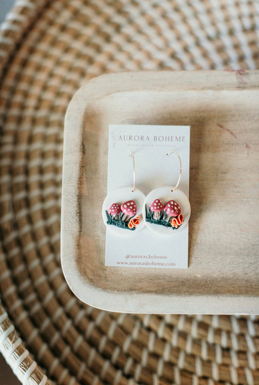 Whimsical ‘Shroom Clay Earrings