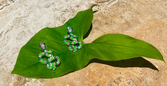 Eden Snake Crystal Earrings