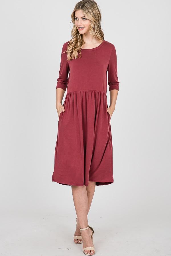 Gracie 3/4 Sleeve Dress