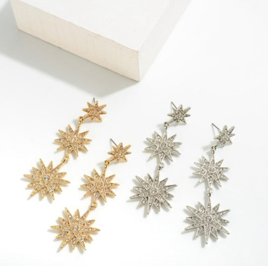 Winter Star Statement Earrings