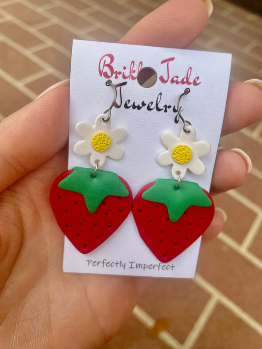 Brikki Jade Strawberry Season Earrings