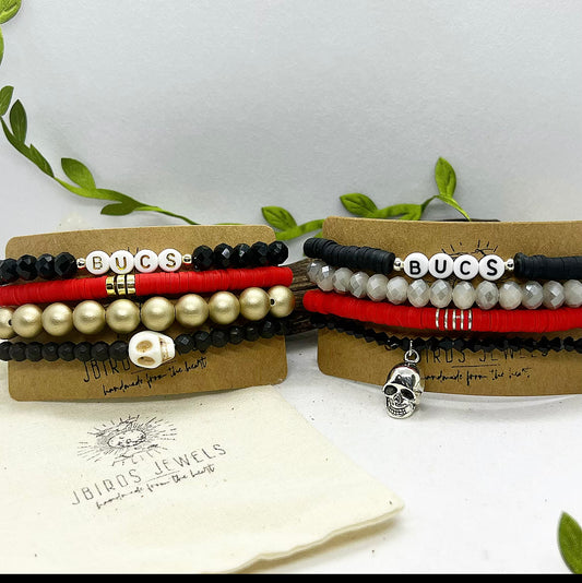 Tampa Bay Bucs Bracelet Stack