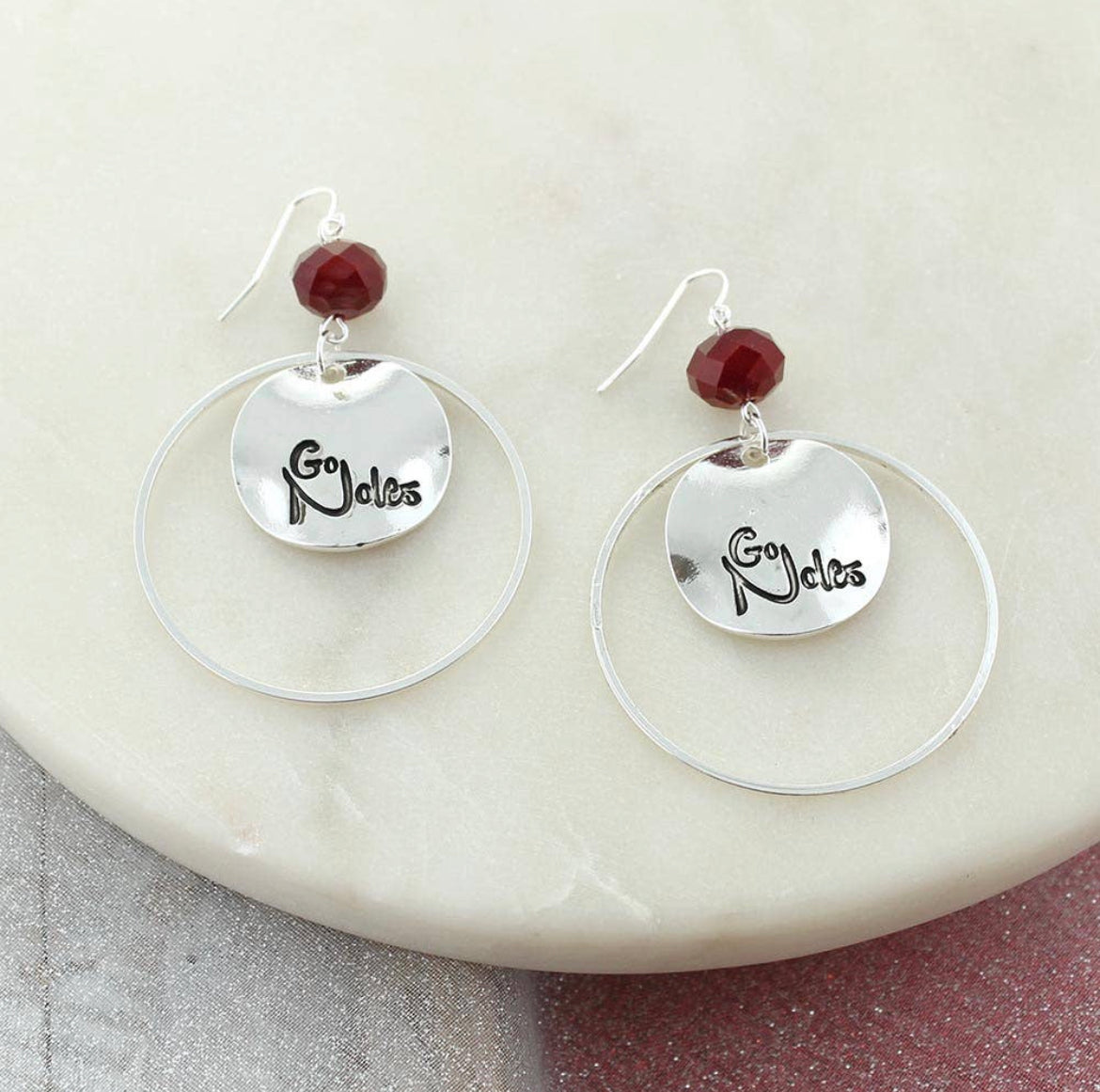 Florida State Disc Earrings