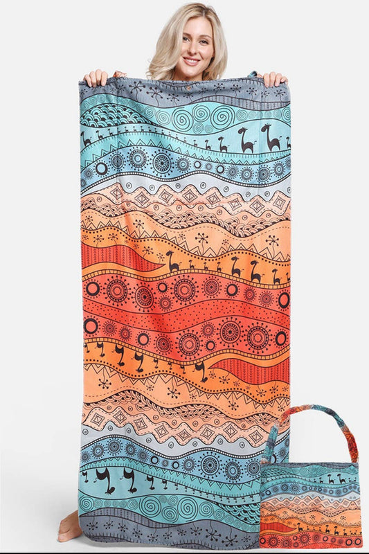 Mojave Beach Towel With Shoulder Strap