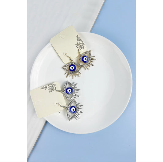 Always Watching Evil Eye Earrings